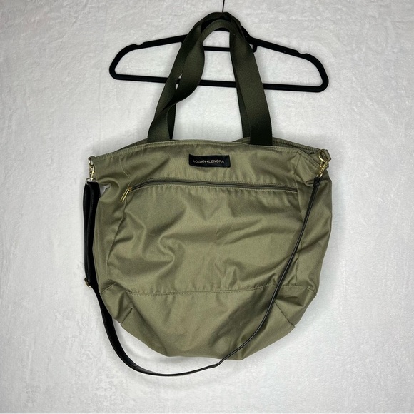 LOGAN + LENORA Waterproof DayTripper (Canvelle) Beach Bag Green Washable Tote - Picture 1 of 12